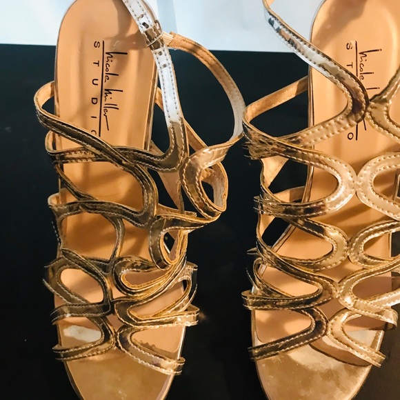 NICOLE MILLER  Silver strappy pattern heel - Picture 7 of 8